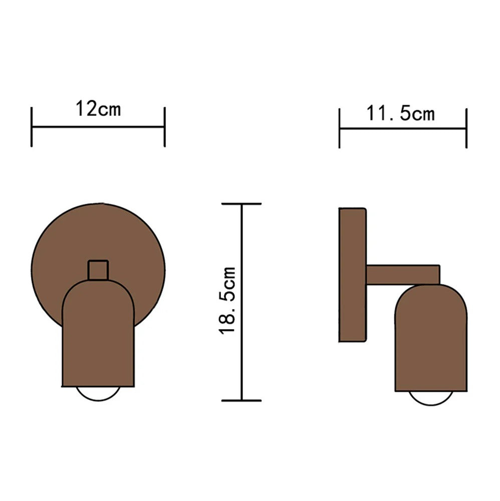Applique murale simple et moderne de petite taille, teintée