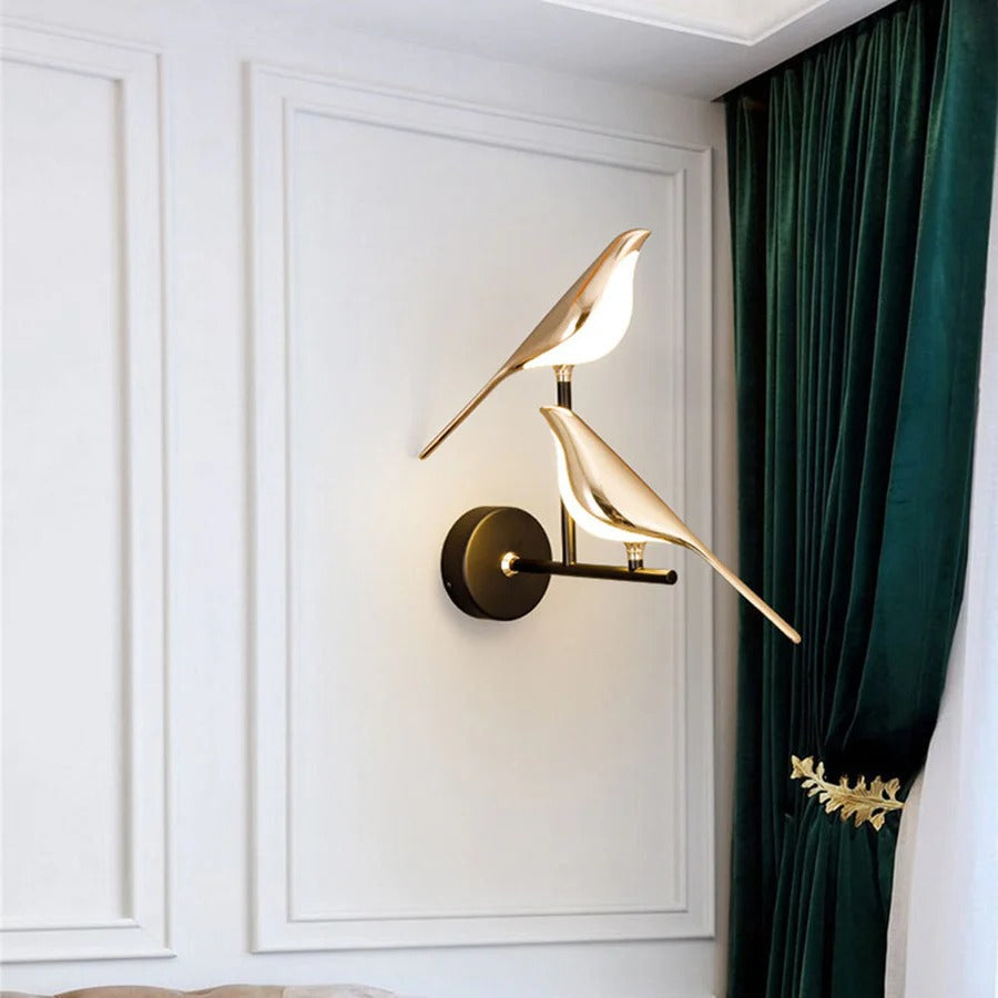 Applique murale moderne Led Golden Bird pour couloir