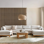 Abat-jour suspendu en rotin naturel