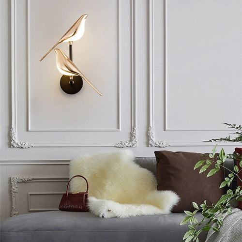 Applique murale moderne Led Golden Bird pour couloir