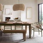 Abat-jour suspendu en rotin naturel