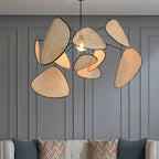 Suspension de cuisine moderne en rotin de forme irrégulière