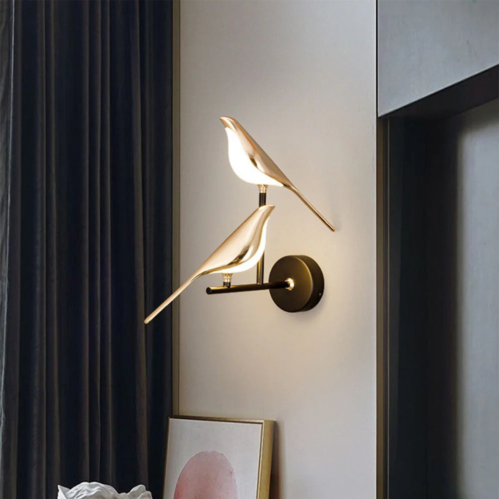 Applique murale moderne Led Golden Bird pour couloir