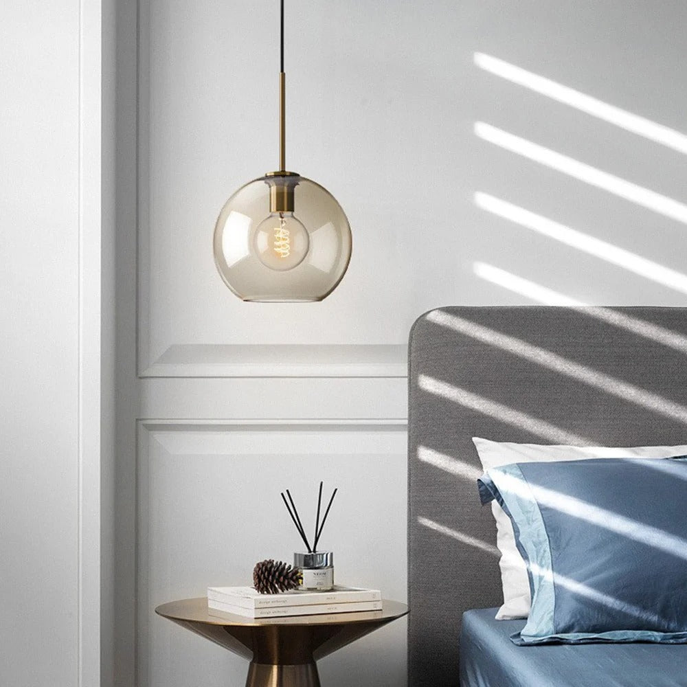 Suspension moderne en verre pour salon