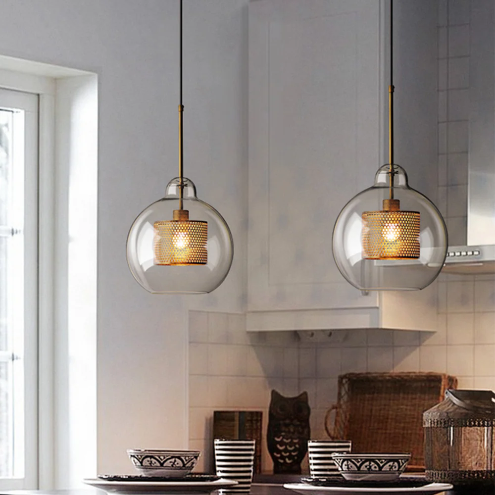 Suspension moderne en verre Chiswick