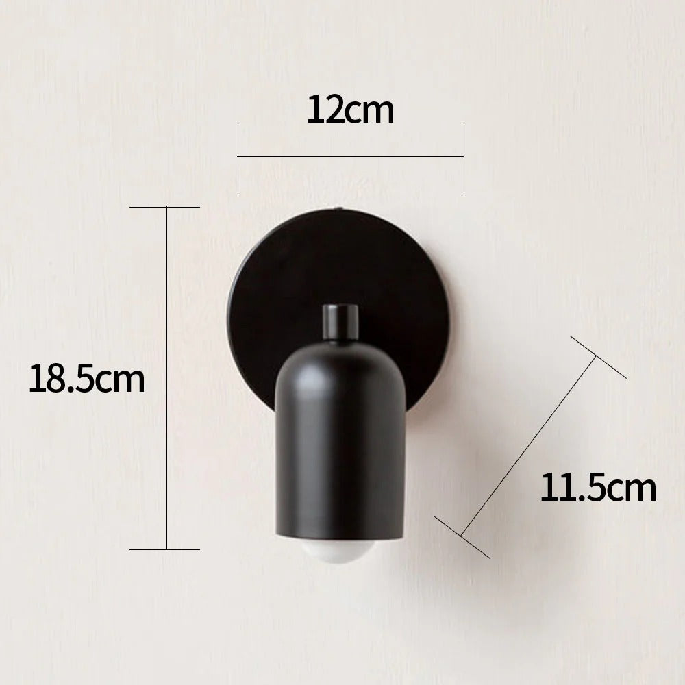 Applique murale simple et moderne de petite taille, teintée