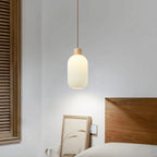 Suspension vintage en verre de lanterne