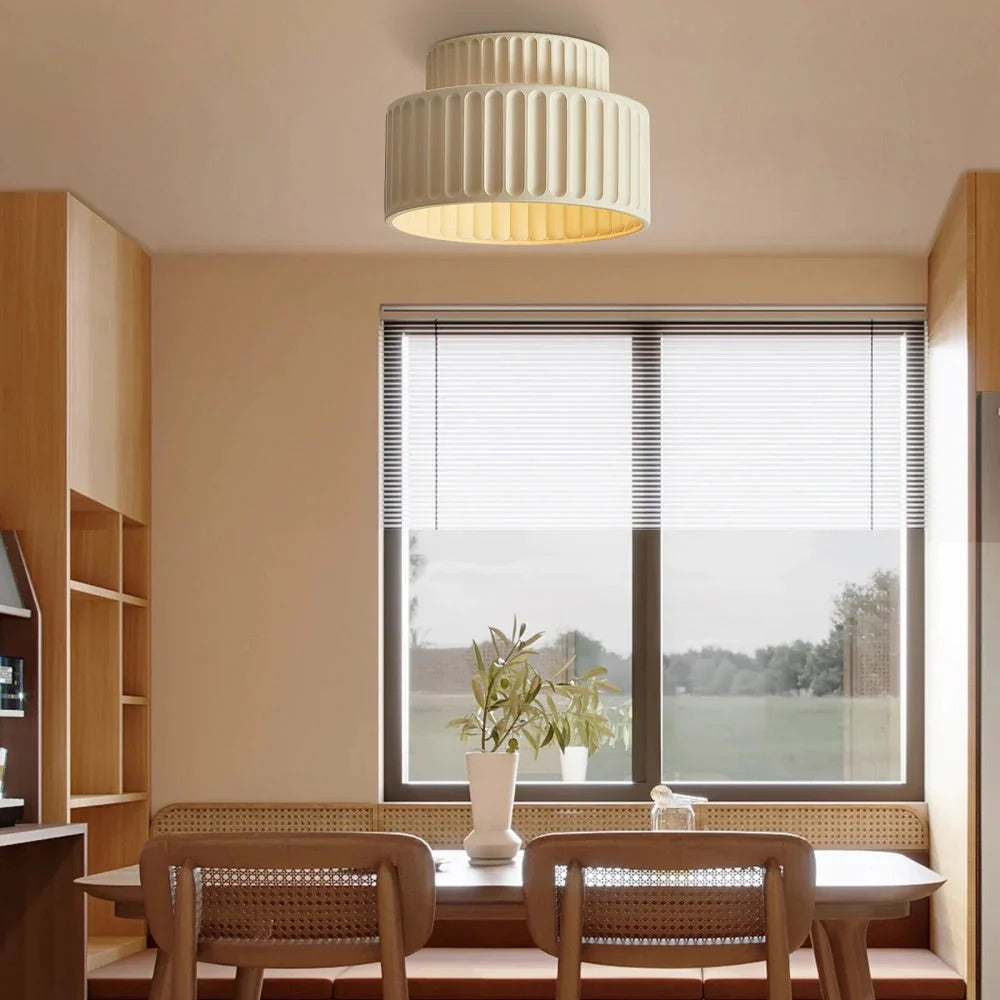 Lampe de plafond de style vintage couleur crème