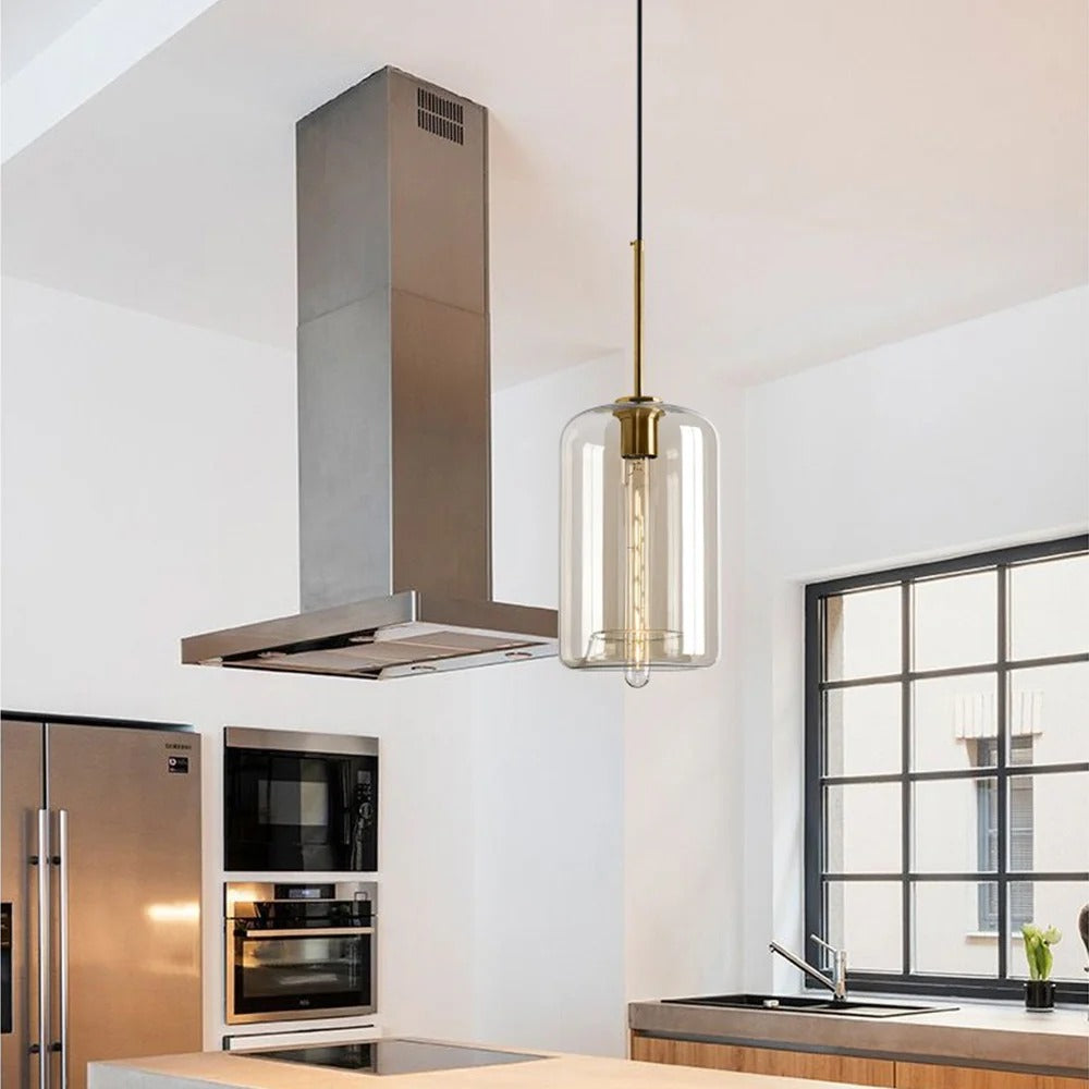 Suspension moderne en verre pour salon