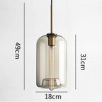 Suspension moderne en verre pour salon