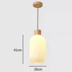 Suspension vintage en verre de lanterne