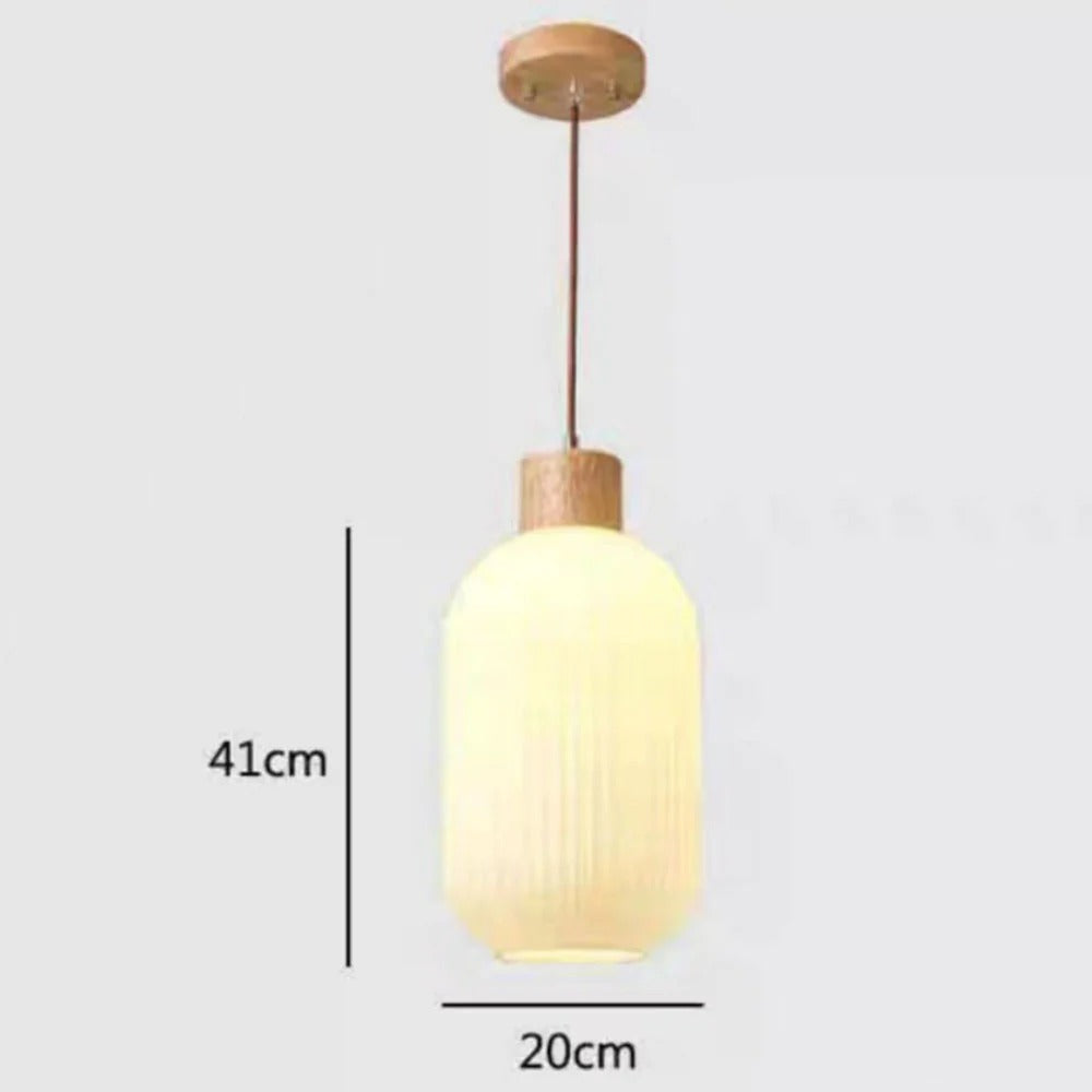 Suspension vintage en verre de lanterne