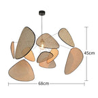 Suspension de cuisine moderne en rotin de forme irrégulière