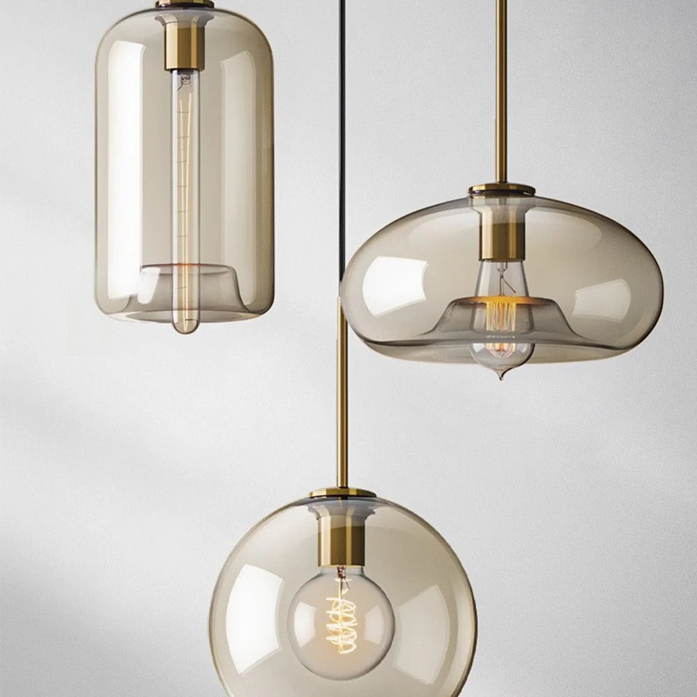 Suspension moderne en verre pour salon