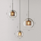 Suspension moderne en verre Chiswick