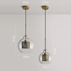 Suspension moderne en verre Chiswick