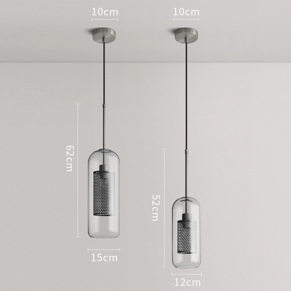 Suspension moderne en verre Chiswick