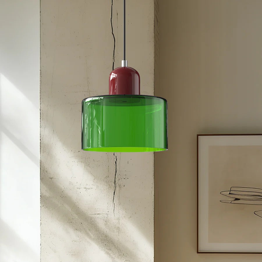 Suspension moderne en verre frais Bauhaus pour îlot de cuisine