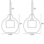 Suspension moderne en verre Chiswick