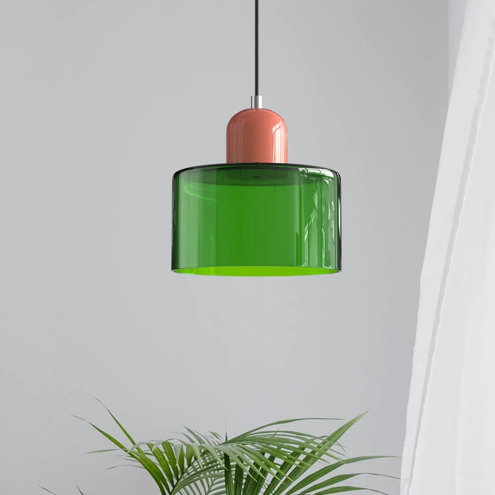 Suspension moderne en verre frais Bauhaus pour îlot de cuisine